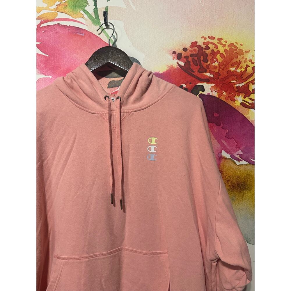 Champion Woman's Pullover Hoodie Large Standard Fit Long Sleeve Peach - Picture 5 of 5